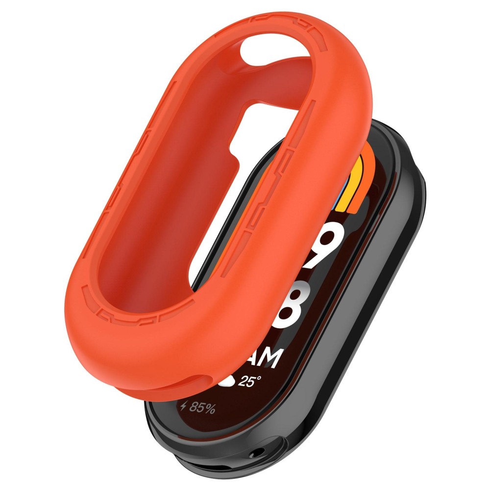 For Xiaomi Mi Band 8 Pure Color Silicone Watch Protective Case(Official Orange)