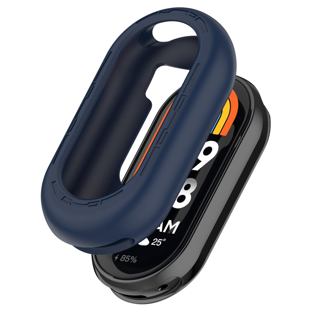 For Xiaomi Mi Band 8 Pure Color Silicone Watch Protective Case(Midnight Blue)