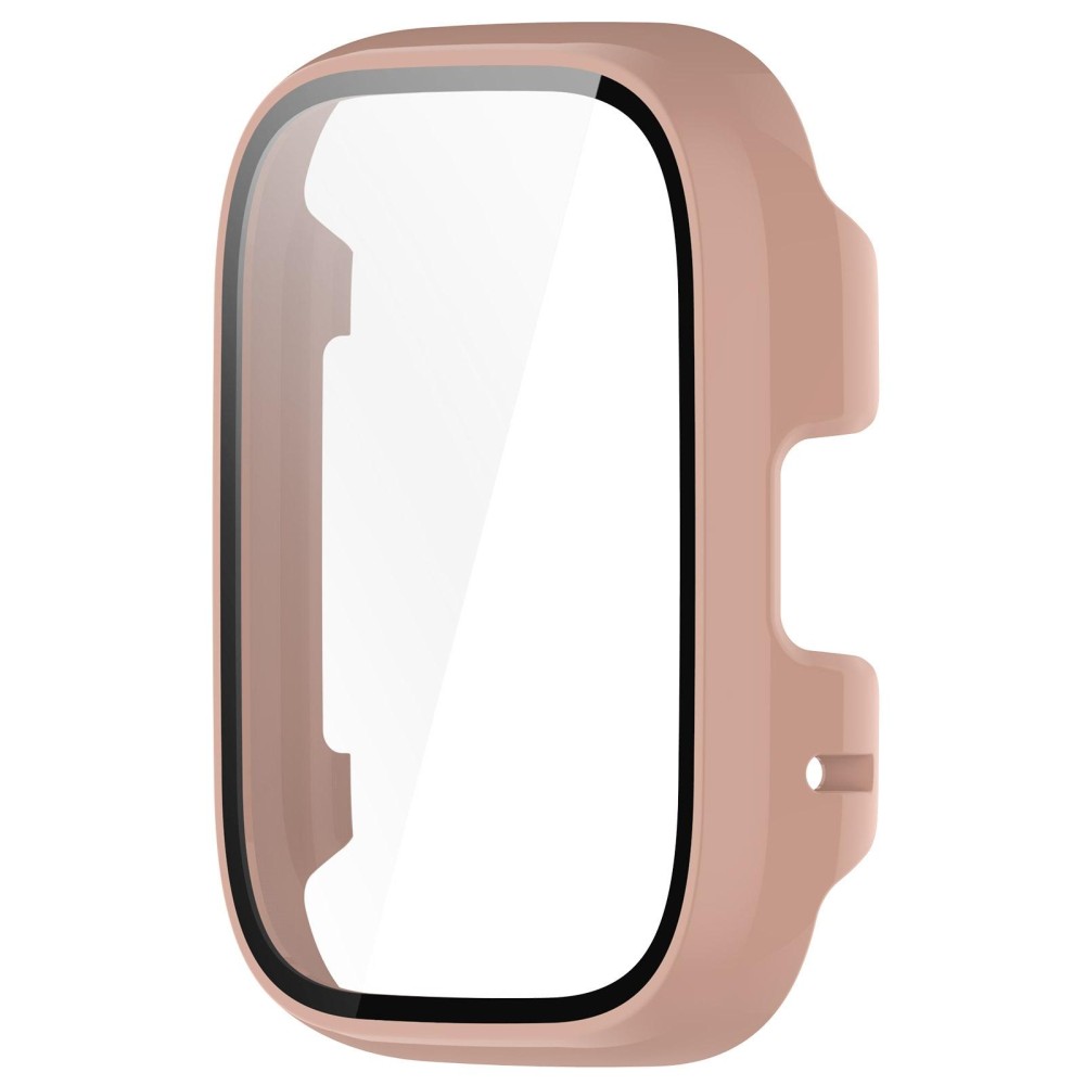 For Redmi Watch 3 Lite PC + Tempered Film Integrated Watch Protective Case(Pink)