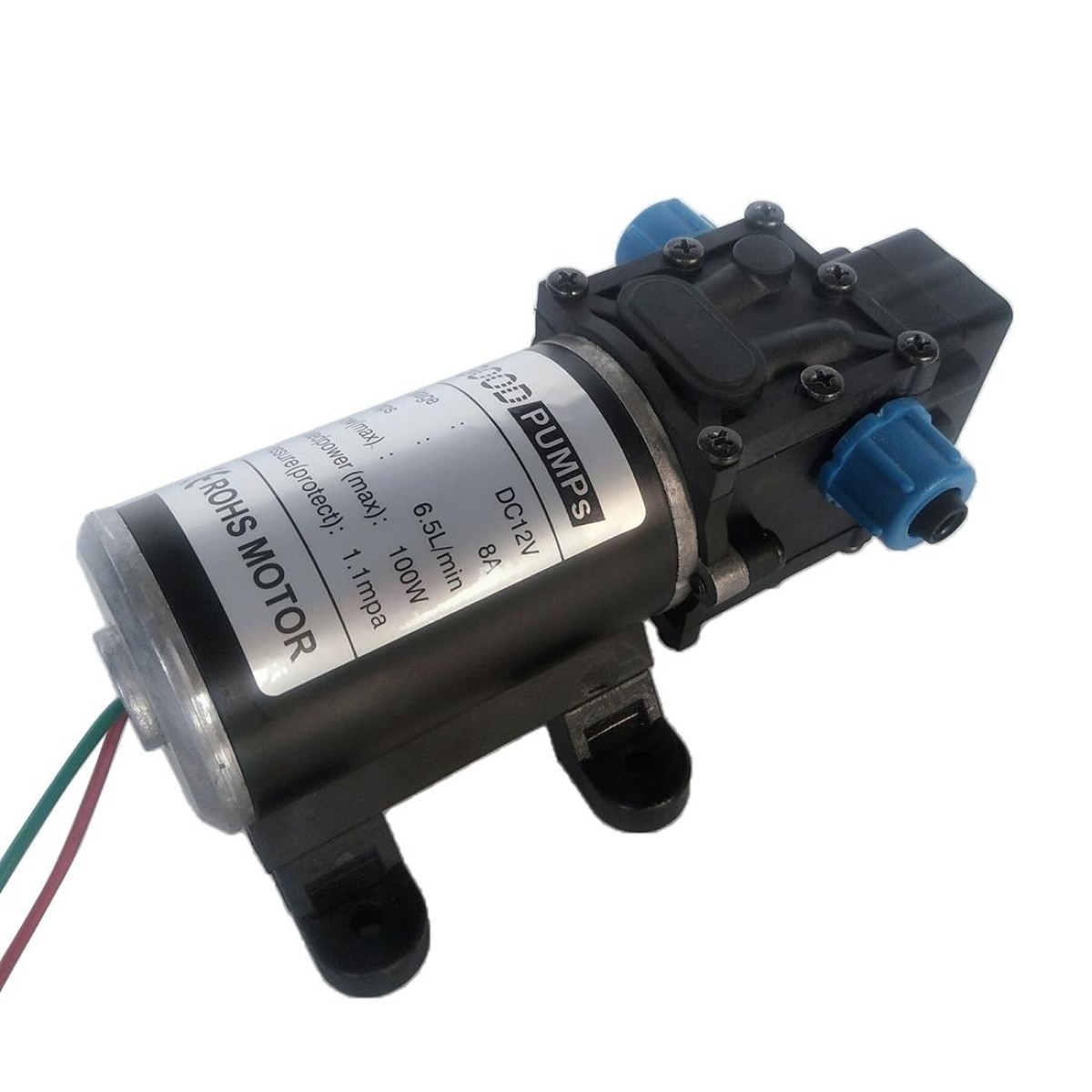 3215-YB DC12V 100W Smart Double Thread Reverse Pump Diaphragm 8L Atomizing Spray Water Pump for Car Washing / Irrigation