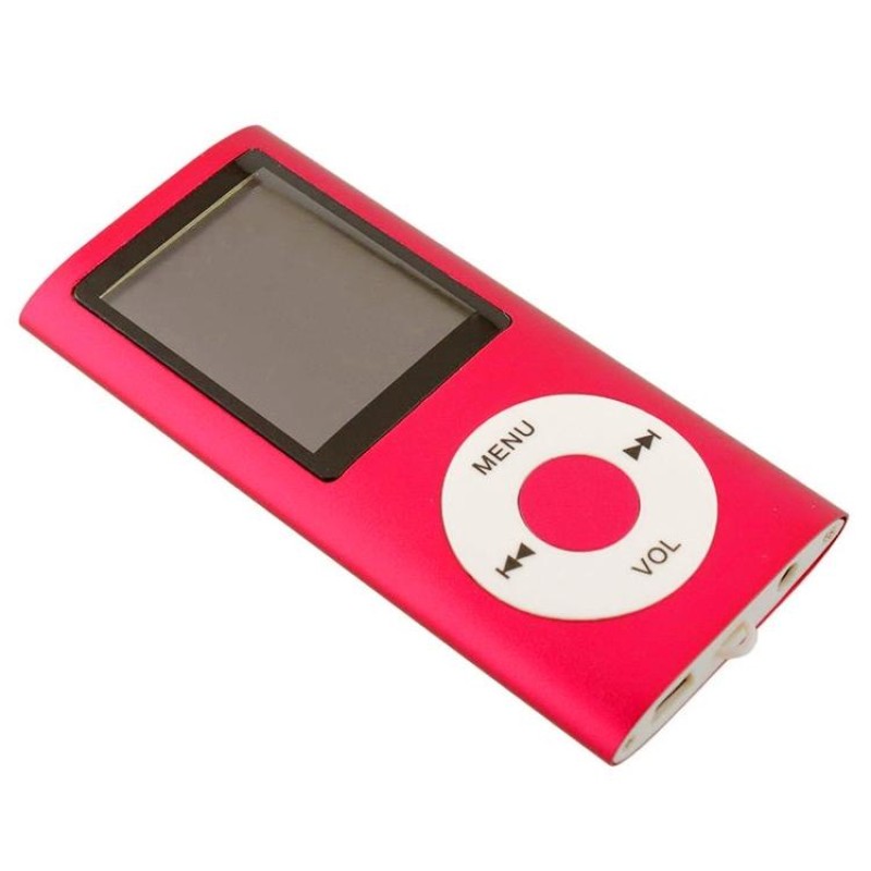 1.8 inch TFT Screen Metal MP4 Player With 8G TF Card+Earphone+Cable(Red)