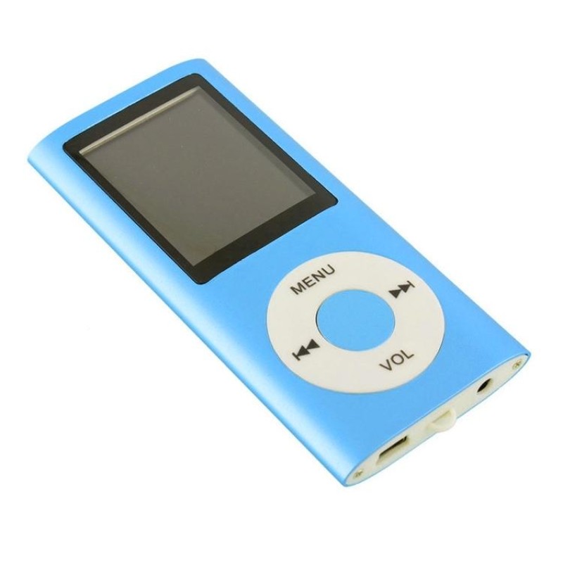 1.8 inch TFT Screen Metal MP4 Player With 8G TF Card+Earphone+Cable(Blue)