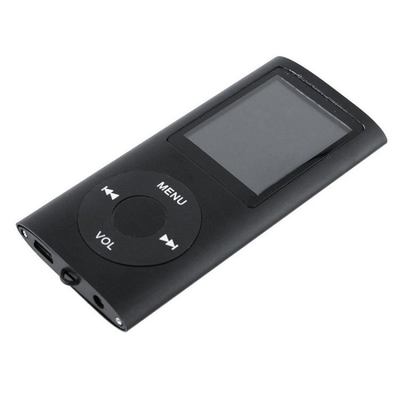 1.8 inch TFT Screen Metal MP4 Player With 16G TF Card+Earphone+Cable(Black)