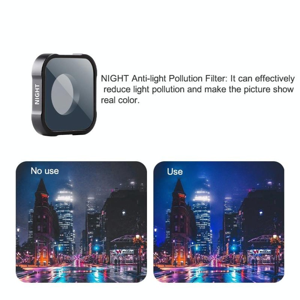 NIGHT Filter Action Camera Lens Filter For GoPro Hero11 Black / Hero11 Black mini / HERO10 Black / HERO9 Black