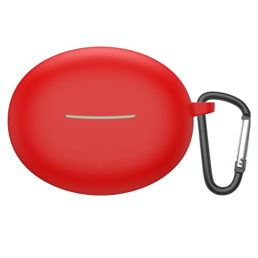 For Xiaomi Redmi Buds 4 Active Shockproof Silicone Earphone Protective Case with Hook(Red)