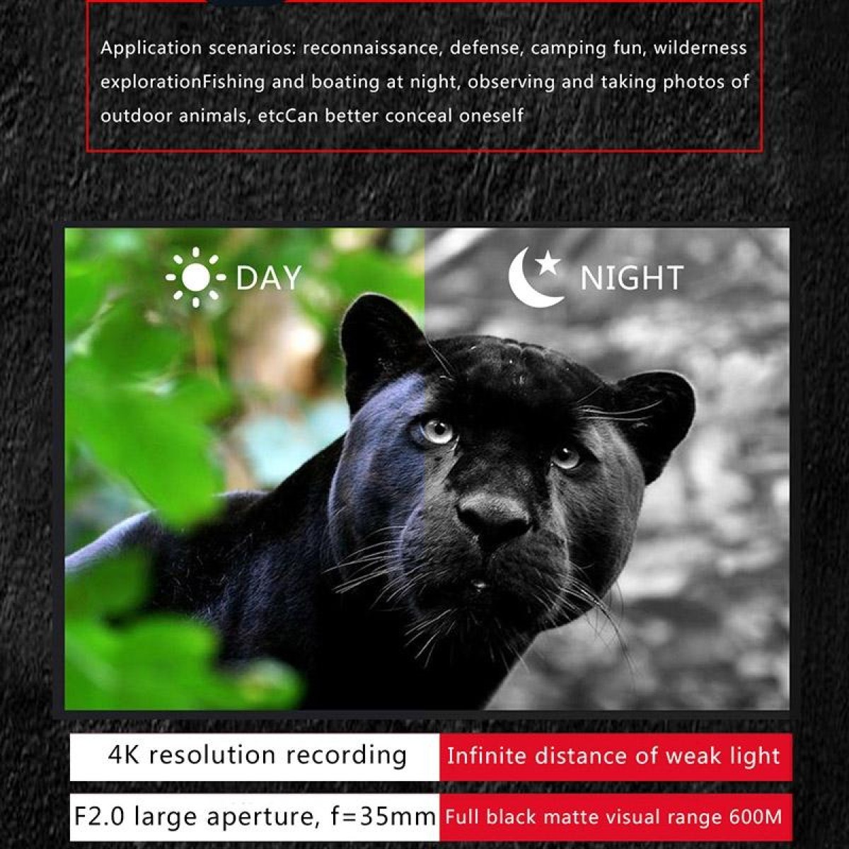 NV6000 Outdoor Hunting Twilight Full Color 4K HD Binocular Night Vision