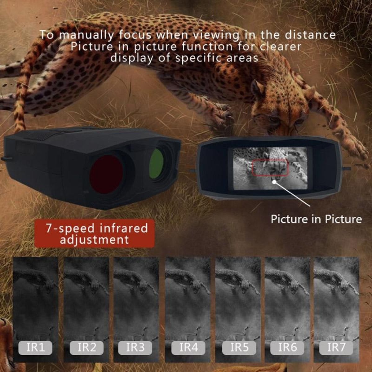 NV6000 Outdoor Hunting Twilight Full Color 4K HD Binocular Night Vision