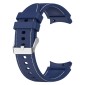For Samsung Galaxy Watch 6 / 6 Classic Leather Silicone Watch Band(Dark Blue)