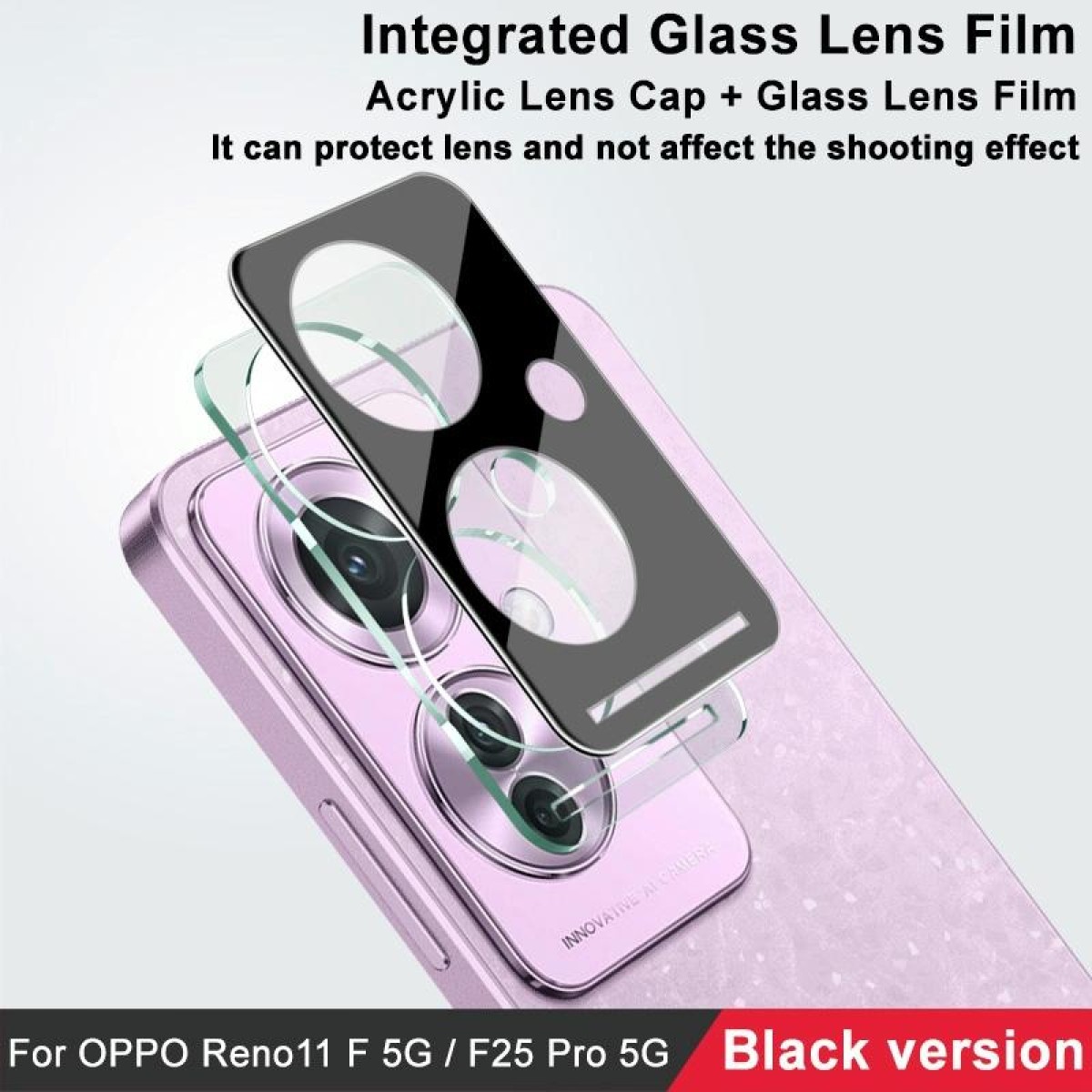 For OPPO Reno11 F 5G / F25 Pro 5G imak High Definition Integrated Glass Lens Film Black Version