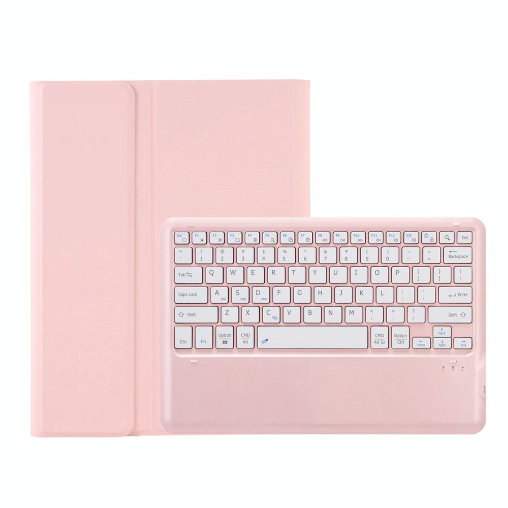 For Samsung Galaxy Tab S9+ A810B Pen Slot Detachable Bluetooth Keyboard Leather Tablet Case(Pink)