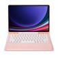 For Samsung Galaxy Tab S9 FE+ A810B Pen Slot Detachable Bluetooth Keyboard Leather Tablet Case(Pink)