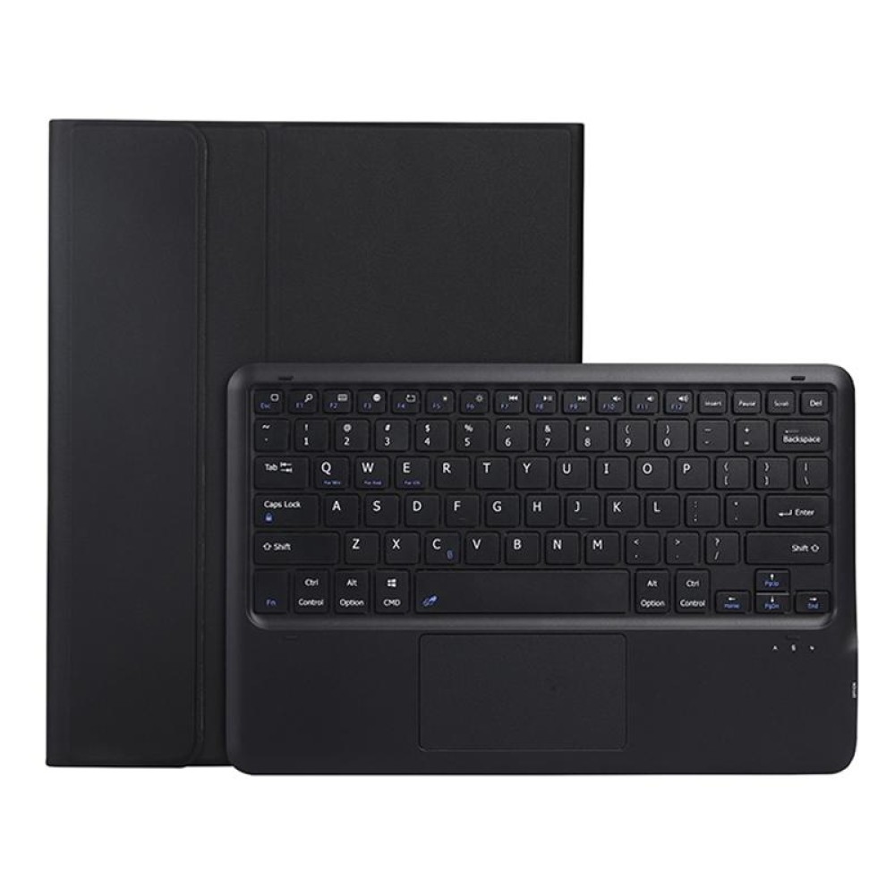 For Samsung Galaxy Tab S9+ A810B-A Touch Pad Detachable Bluetooth Keyboard Leather Tablet Case(Black)
