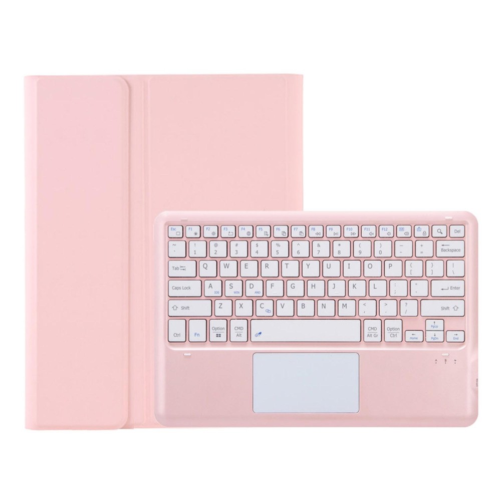 For Samsung Galaxy Tab S9+ A810B-A Touch Pad Detachable Bluetooth Keyboard Leather Tablet Case(Pink)