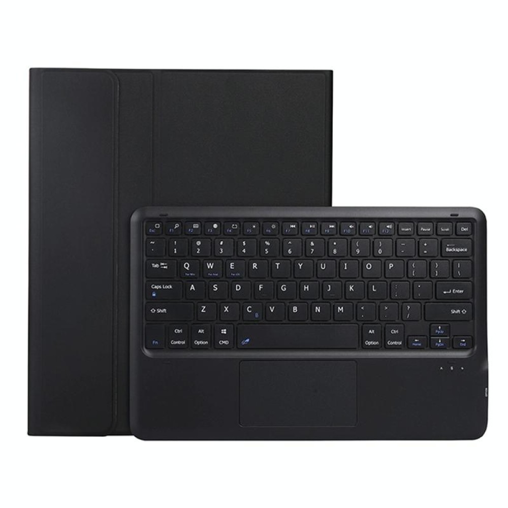For Samsung Galaxy Tab S9 FE+ A810B-A Touch Pad Detachable Bluetooth Keyboard Leather Tablet Case(Black)
