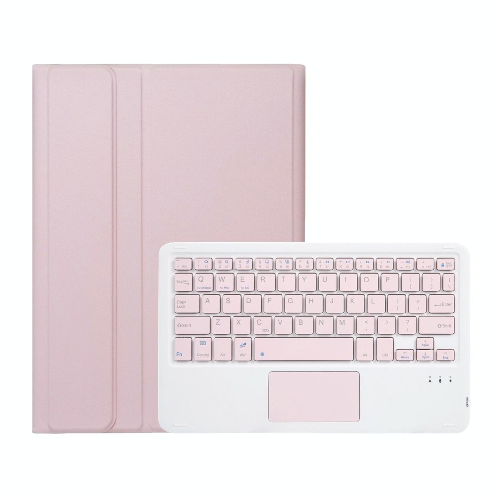 For Samsung Galaxy Tab S9 A710B-A Candy Color TPU Touch Bluetooth Keyboard Leather Tablet Case with Pen Holder(Pink)