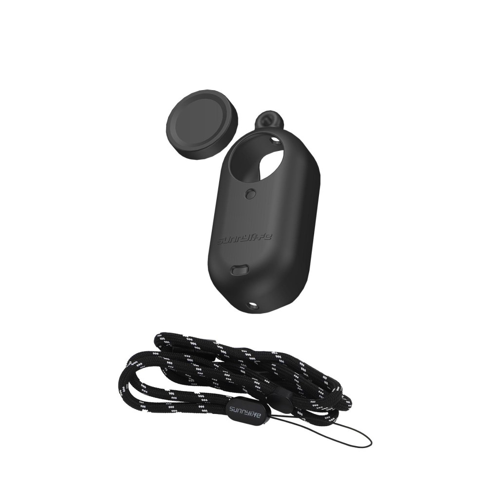 For Insta360 Go 3 Sunnylife IST-BHT594 Camera Body Silicone Case with Lens Cap & Neck Strap(Black)