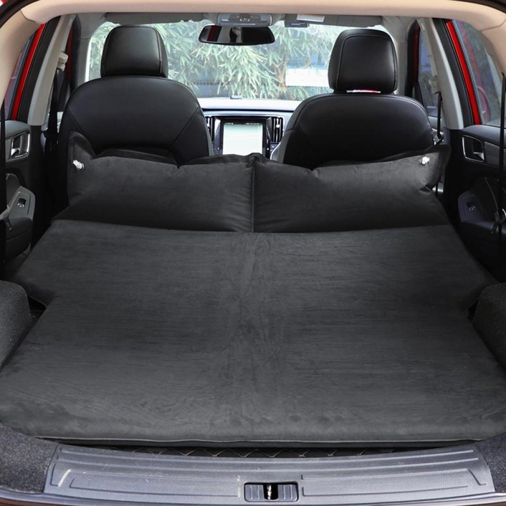Universal Car Suede Sleeping Mat Mattress Off-road SUV Trunk Travel Inflatable Mattress Air Bed, Size:180 x 130 x 102cm(Black)