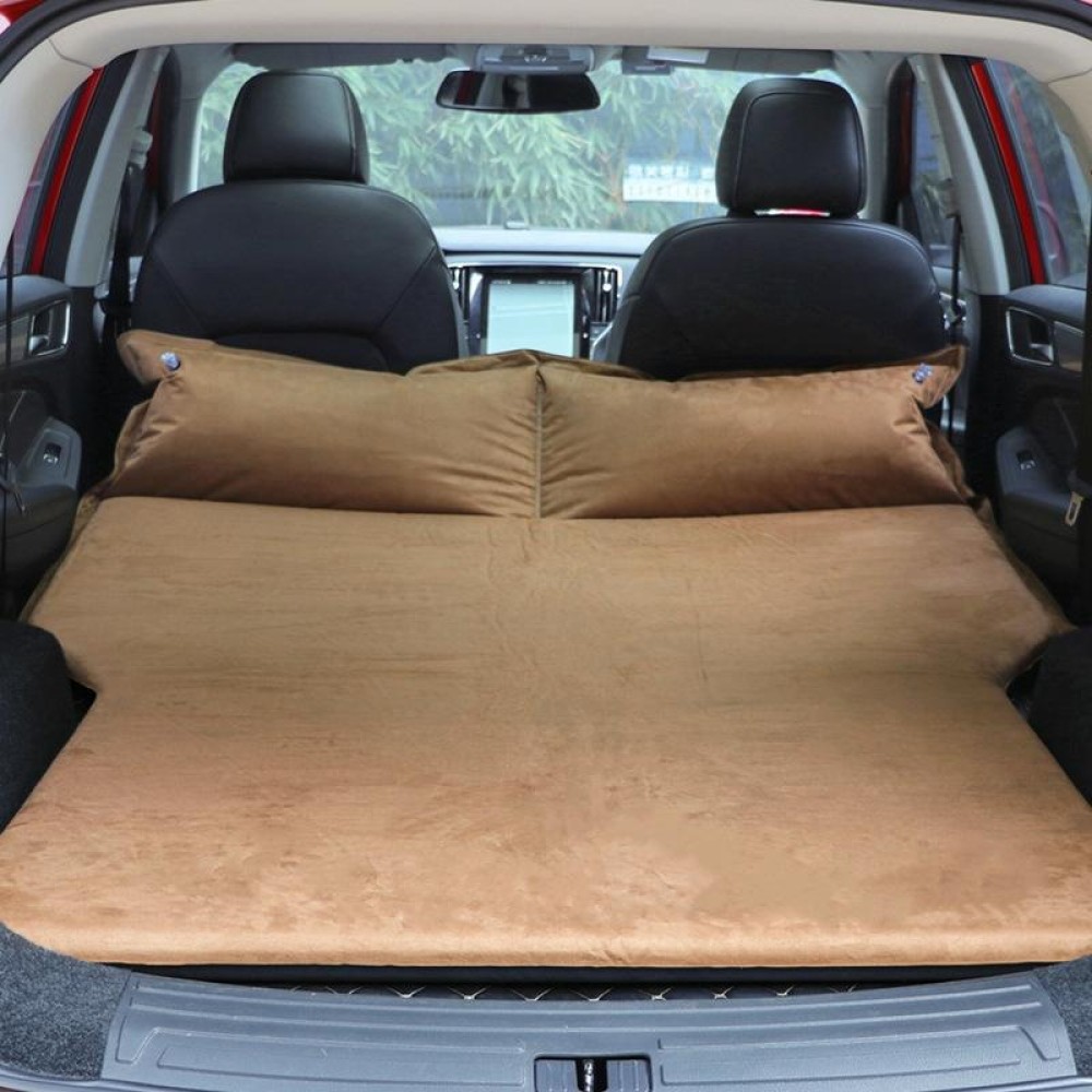 Universal Car Suede Sleeping Mat Mattress Off-road SUV Trunk Travel Inflatable Mattress Air Bed, Size:180 x 130 x 102cm(Brown)