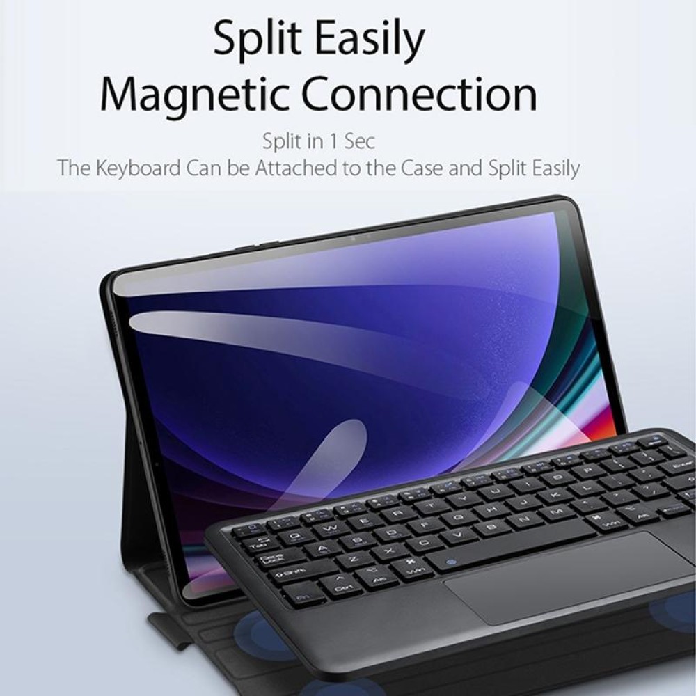 For Samsung Galaxy Tab S9 DUX DUCIS TK Series Wireless Bluetooth Keyboard Tablet Case(Black)