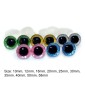 100pcs Resin Three-dimensional Animal Artificial Eye Plastic Plush Toy Accessories, Size:14mm(Colors Shipped Randomly)