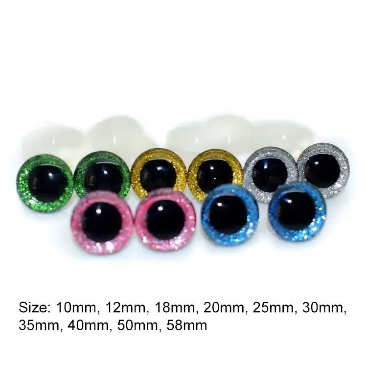 100pcs Resin Three-dimensional Animal Artificial Eye Plastic Plush Toy Accessories, Size:16mm(Colors Shipped Randomly)