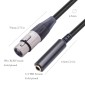 0.3m 6.35mm Female to XLR Female Microphone Audio Conversion Cable