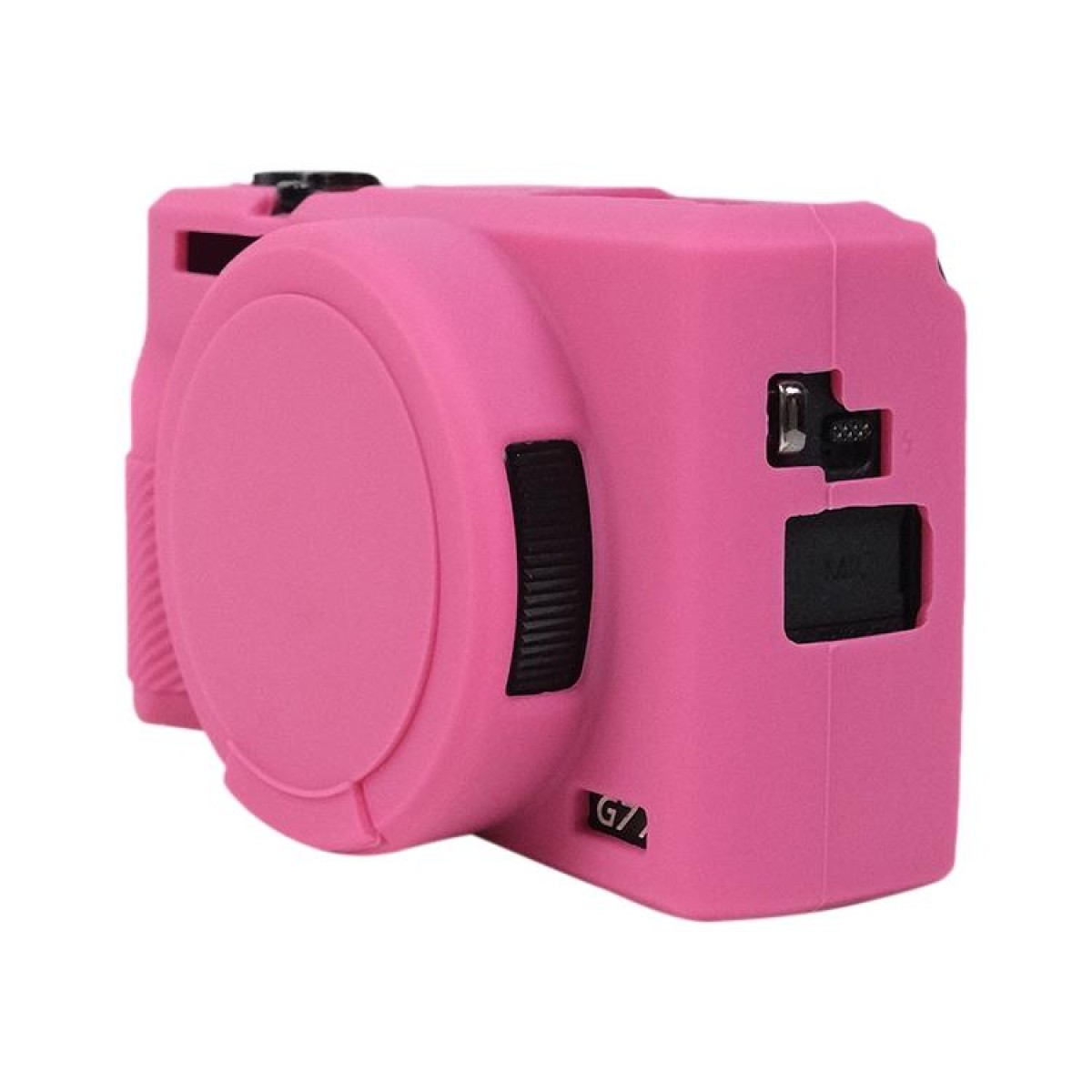 For Canon PowerShot G7 X Mark III / G7X3 Soft Silicone Protective Case with Lens Cover(Rose Red)