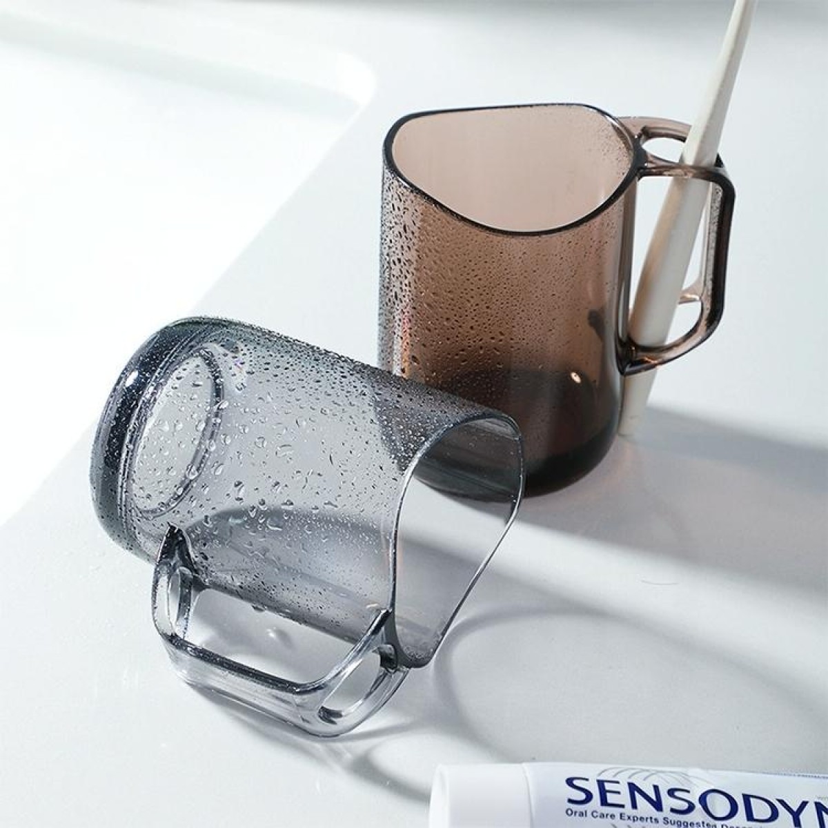 Plastic Transparent Acrylic Teeth Brushing Mouthwash Cup