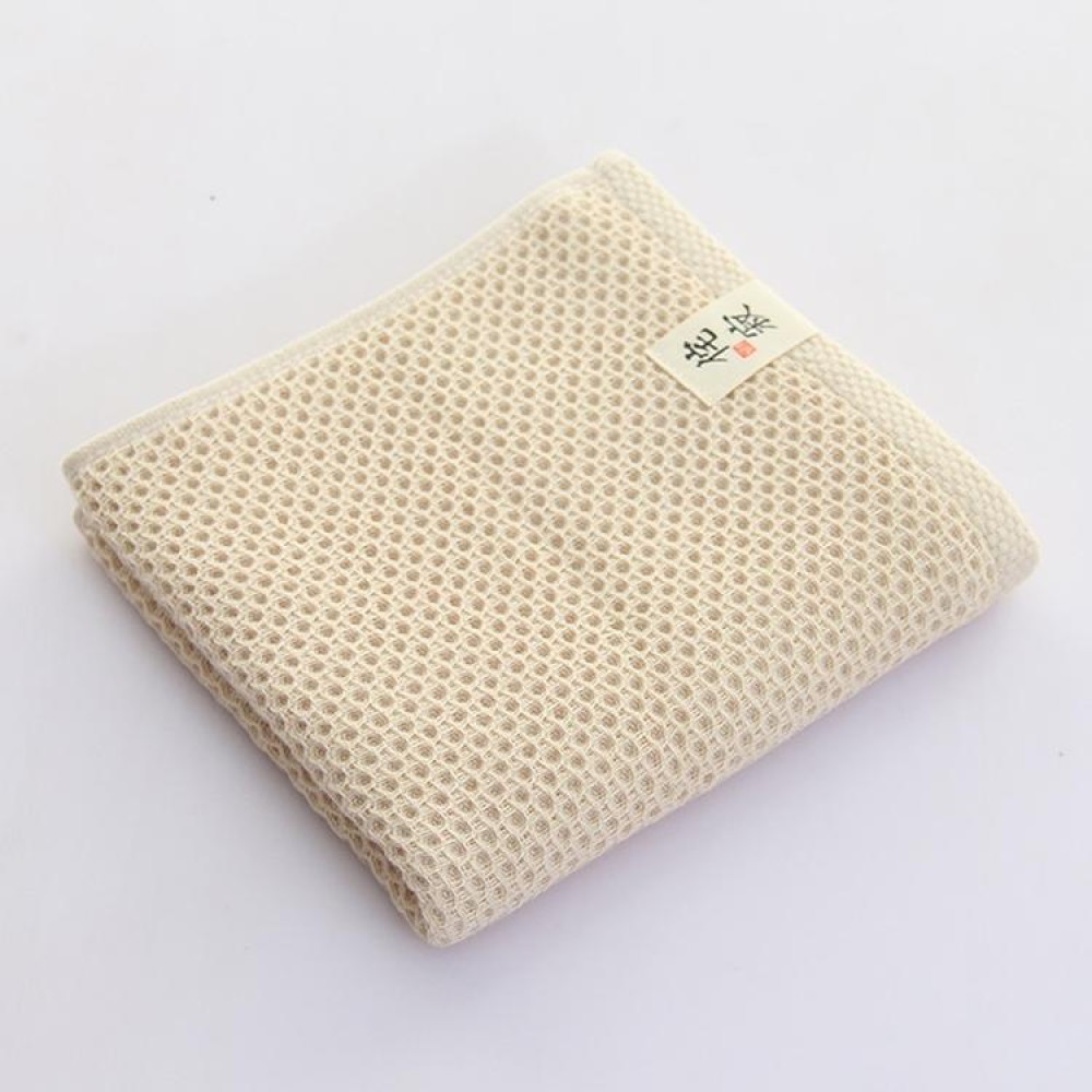 Honeycomb Cotton Towel, Size:33 x 34cm(Beige)