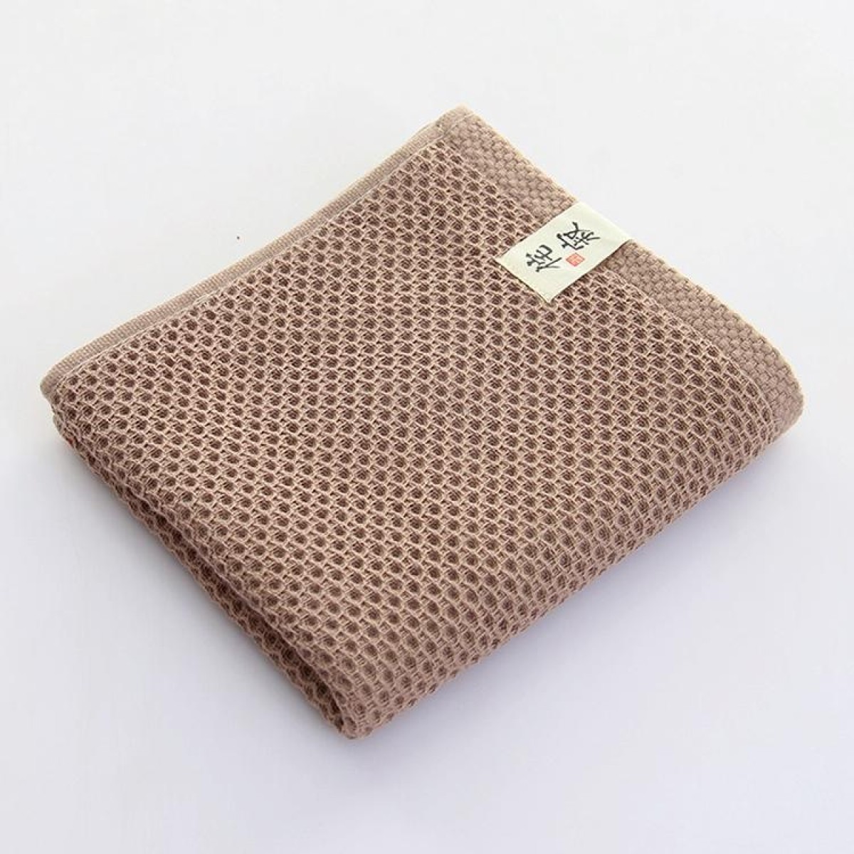 Honeycomb Cotton Towel, Size:33 x 34cm(Brown)