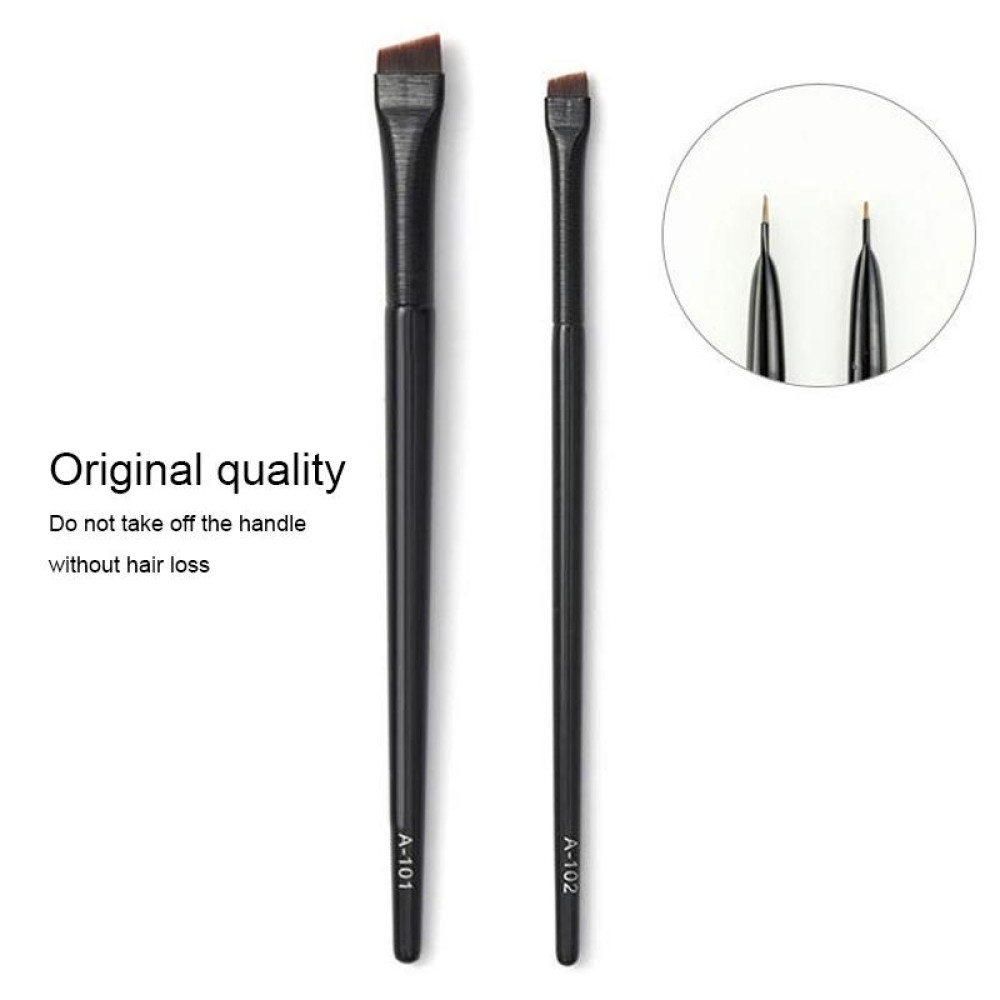10pcs Blade Eyeliner Brush Ultra-thin Bevel Eyebrow Brush Makeup Tool(A102 Eyeliner Brush)