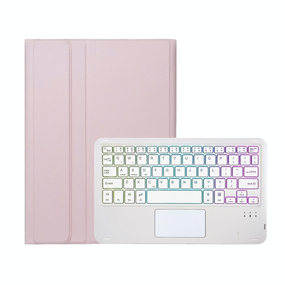 For Huawei MatePad Air 11.5 inch 2023 AH14-AS Lambskin Texture Ultra-thin Detachable Backlight Bluetooth Keyboard Leather Case with Touchpad(Pink)