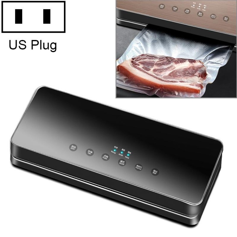 Automatic Vacuum Sealer Household Food Preservation Packaging Machine, Plug Specification:US Plug(Black)