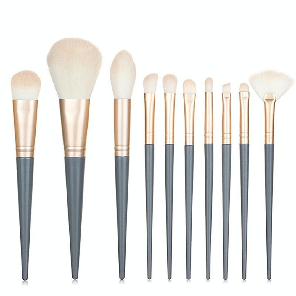 10pcs Beauty Brush Milk Blue Color Non-shedding Makeup Brush Set