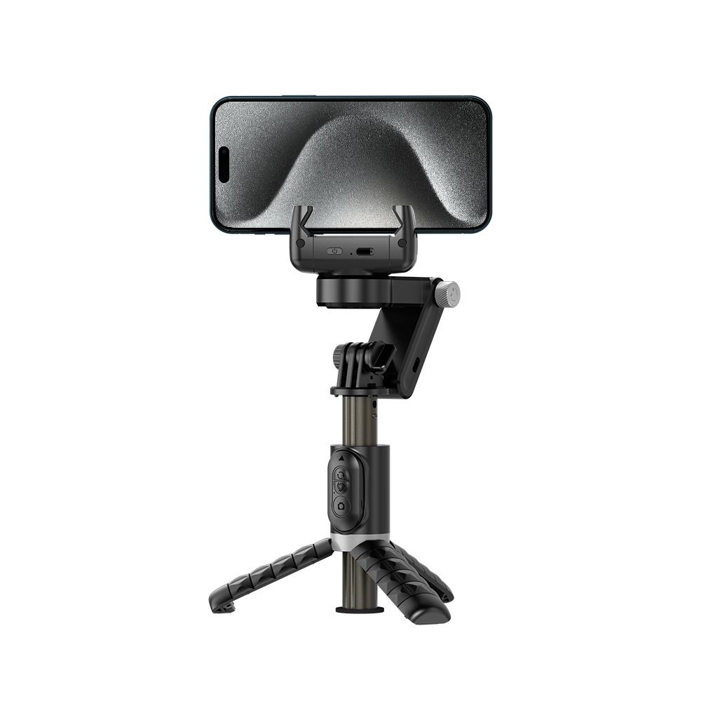 Q18 Desktop Intelligent Tracking Gimbal Stabilizer Multi-function Fill Light Selfie Stick(Black)