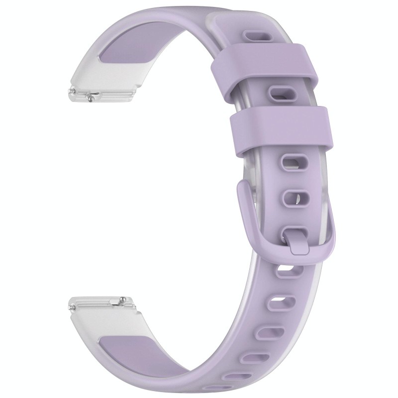 12mm Universal Two Color Transparent Silicone Watch Band(Purple)