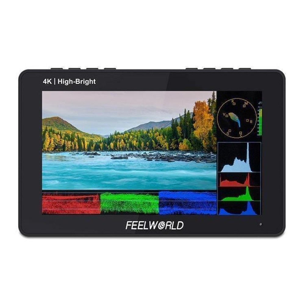 FEELWORLD F5 ProX 5.5 inch 1600nit High Bright Touch Screen DSLR Camera Field Monitor 4K HDMI F970 Install and Power Kit(Black)