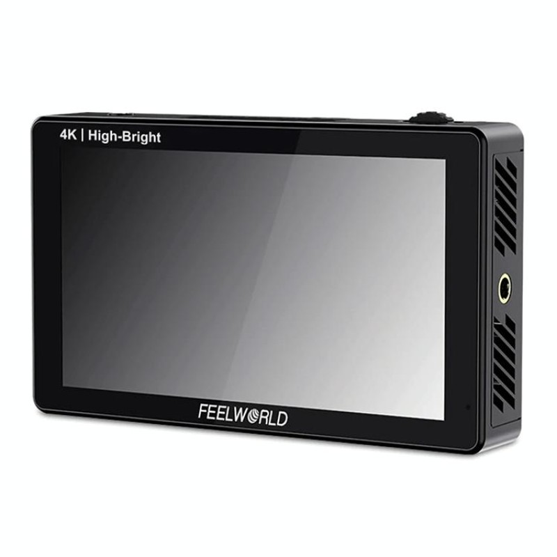 FEELWORLD LUT5E 5.5 inch High Bright 1600nit Touch Screen DSLR Camera Field Monitor F970 External Power and Install Kit 4K HDMI 1920X1080 IPS Panel(Black)