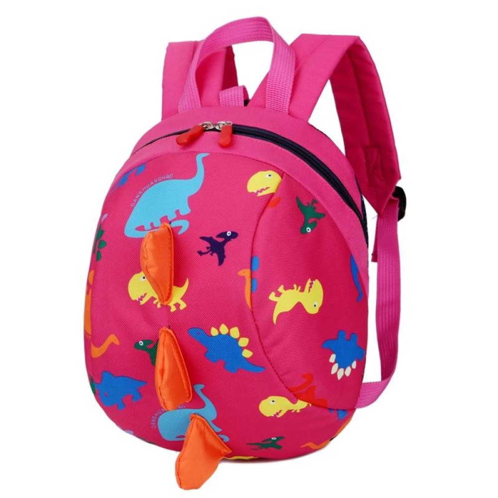 Children Dinosaur Cartoon Anti-Lost Backpack(Pink)