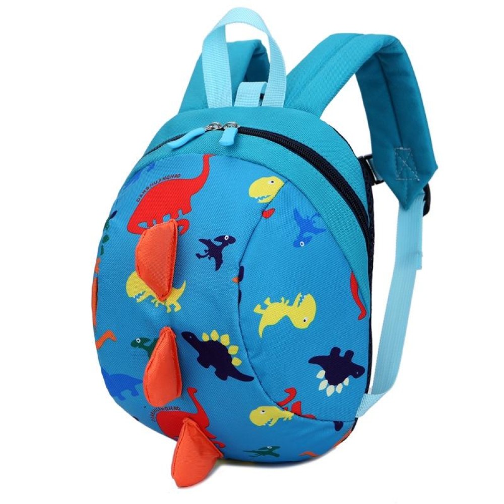 Children Dinosaur Cartoon Anti-Lost Backpack(Blue)