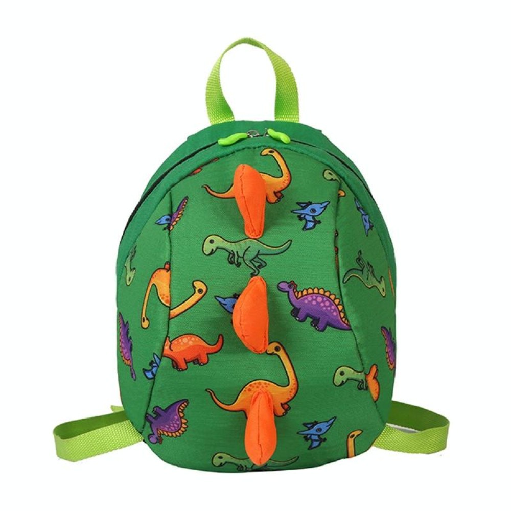 Children Dinosaur Cartoon Anti-Lost Backpack(Green)
