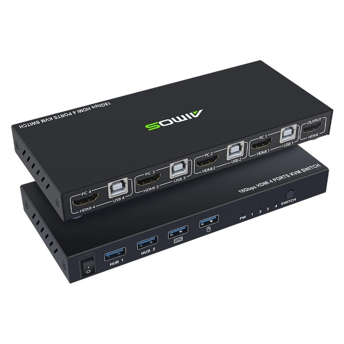 AIMOS AM-KVM401 4K 60Hz HDMI 4 In 1 Out KVM Switch