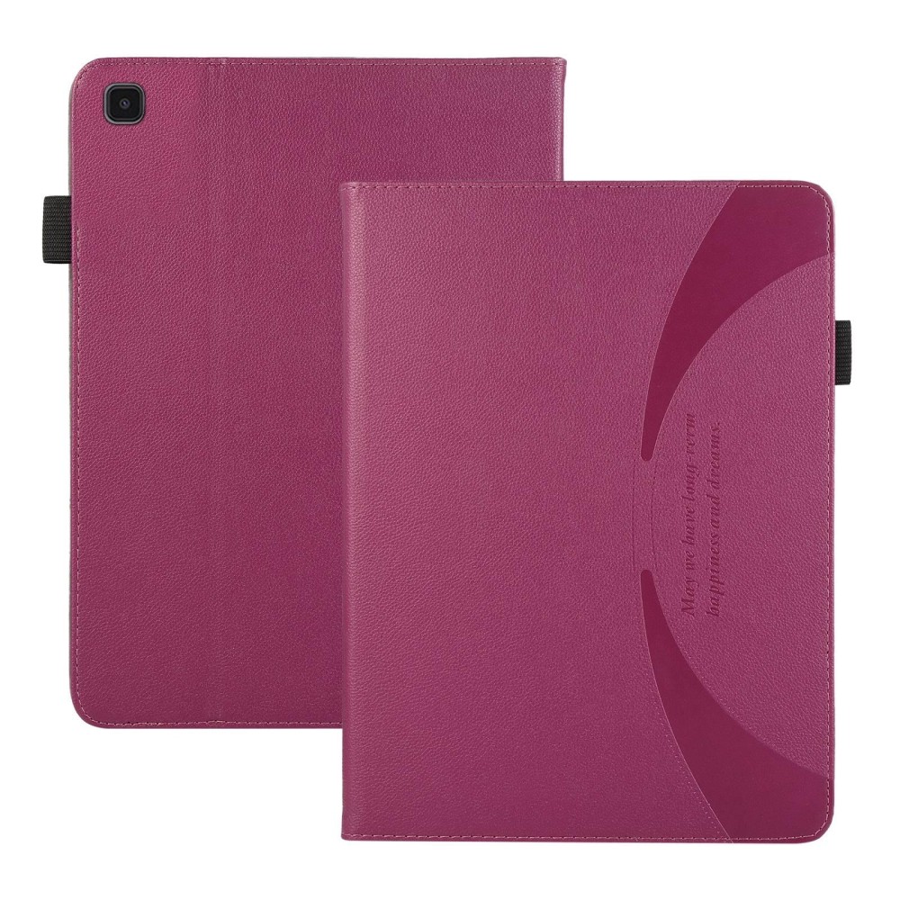 For Samsung Galaxy Tab A7 2020 Litchi Texture Leather Sucker Tablet Case(Purple)