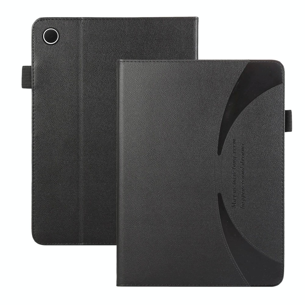 For Samsung Galaxy Tab A8 Litchi Texture Leather Sucker Tablet Case(Black)