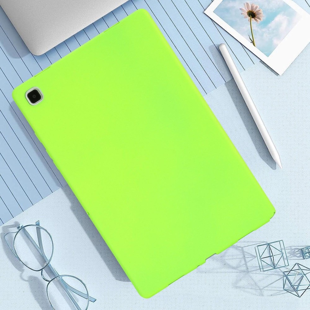 For Samsung Galaxy Tab A7 2020 / T500 Oil Spray Skin-friendly TPU Tablet Case(Fluorescent Green)