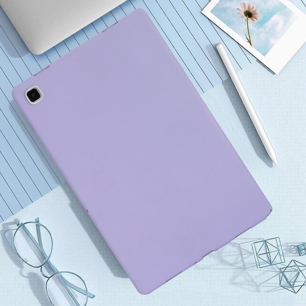 For Samsung Galaxy Tab A7 2020 / T500 Oil Spray Skin-friendly TPU Tablet Case(Purple)