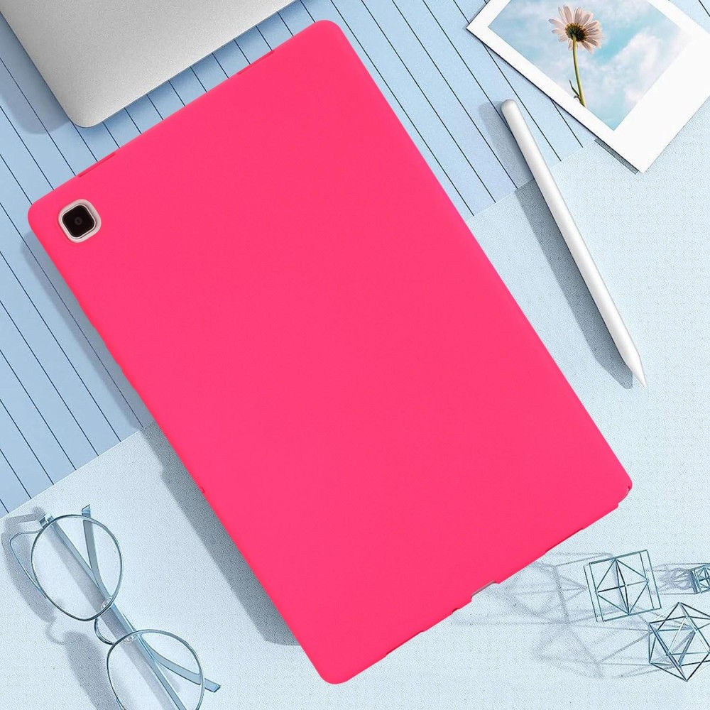 For Samsung Galaxy Tab A8 X200 Oil Spray Skin-friendly TPU Tablet Case(Rose Red)