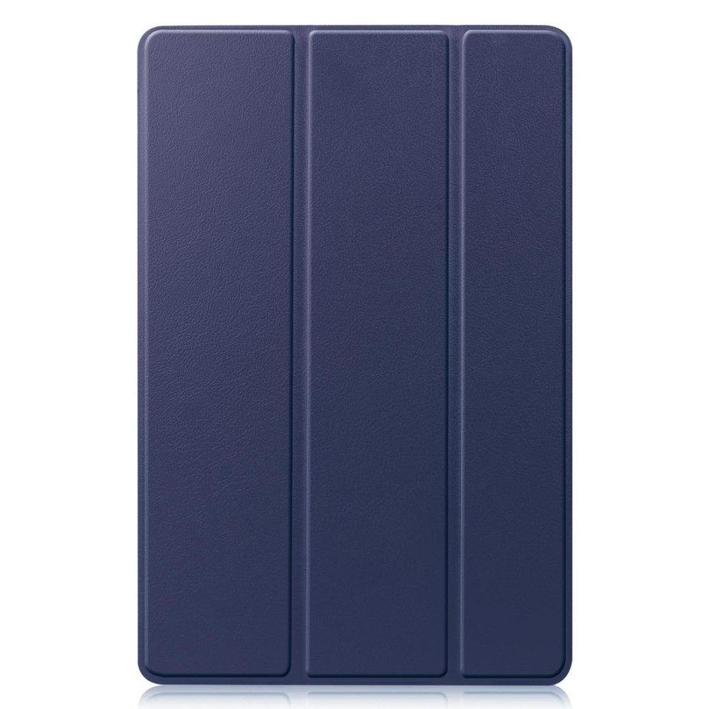 For Samsung Galaxy Tab S7 T870 Custer Texture Horizontal Flip Leather Case with Three-folding Holder & Sleep / Wake-up Function(Dark Blue)