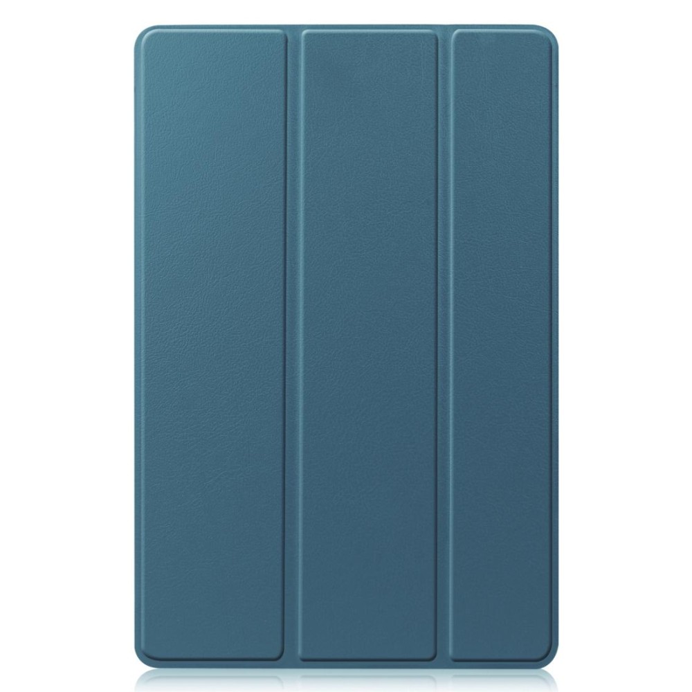 For Samsung Galaxy Tab S7 T870 Custer Texture Horizontal Flip Leather Case with Three-folding Holder & Sleep / Wake-up Function(Dark Green)