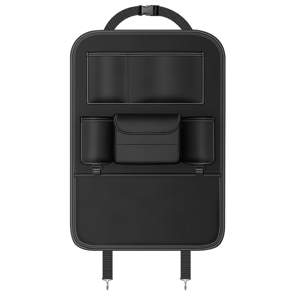 4021 Napa Texture Leather Car Seat Back Storage Bag(Black)